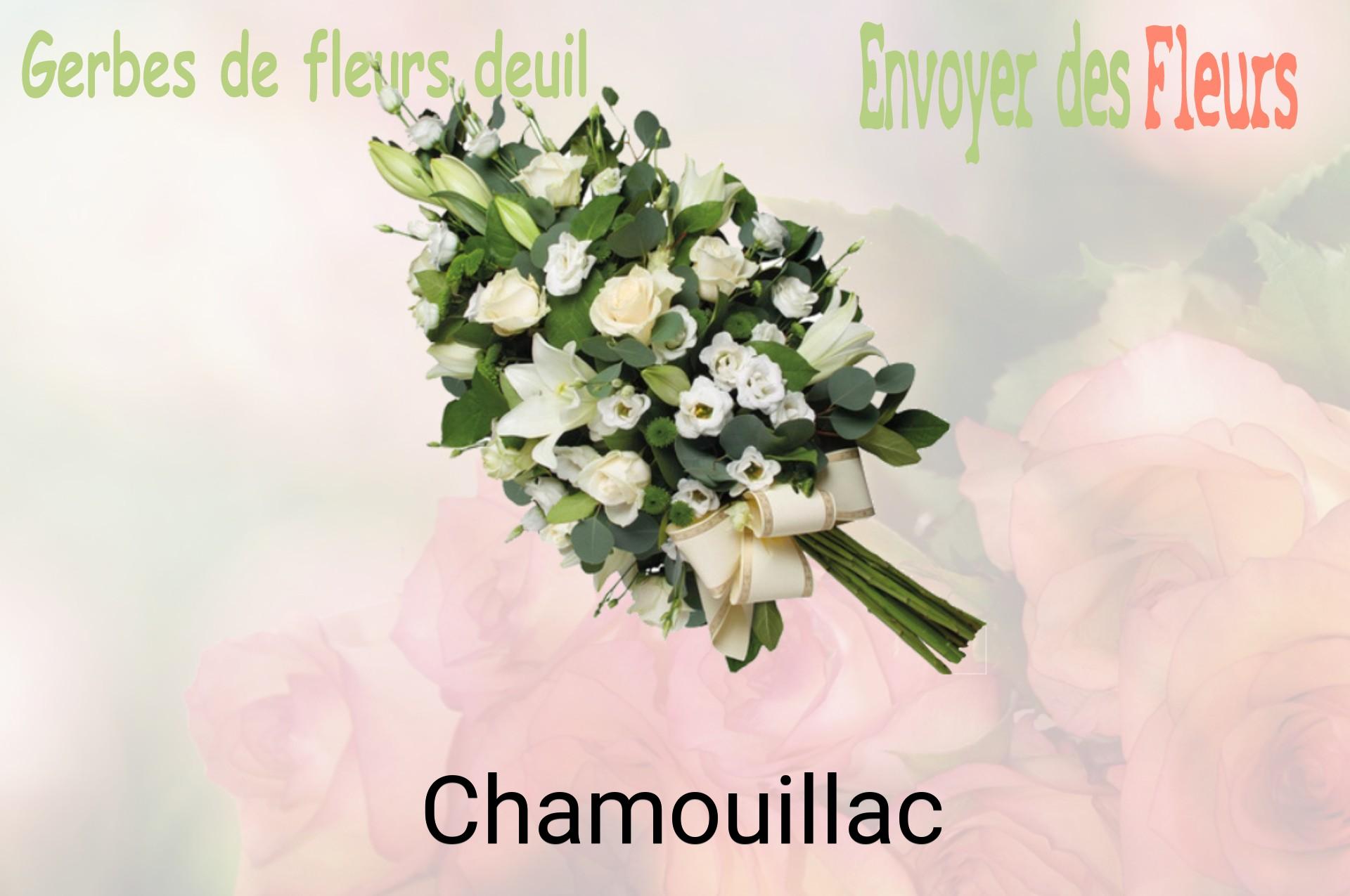 Gerbe de fleurs de deuil livrée à Chamouillac
